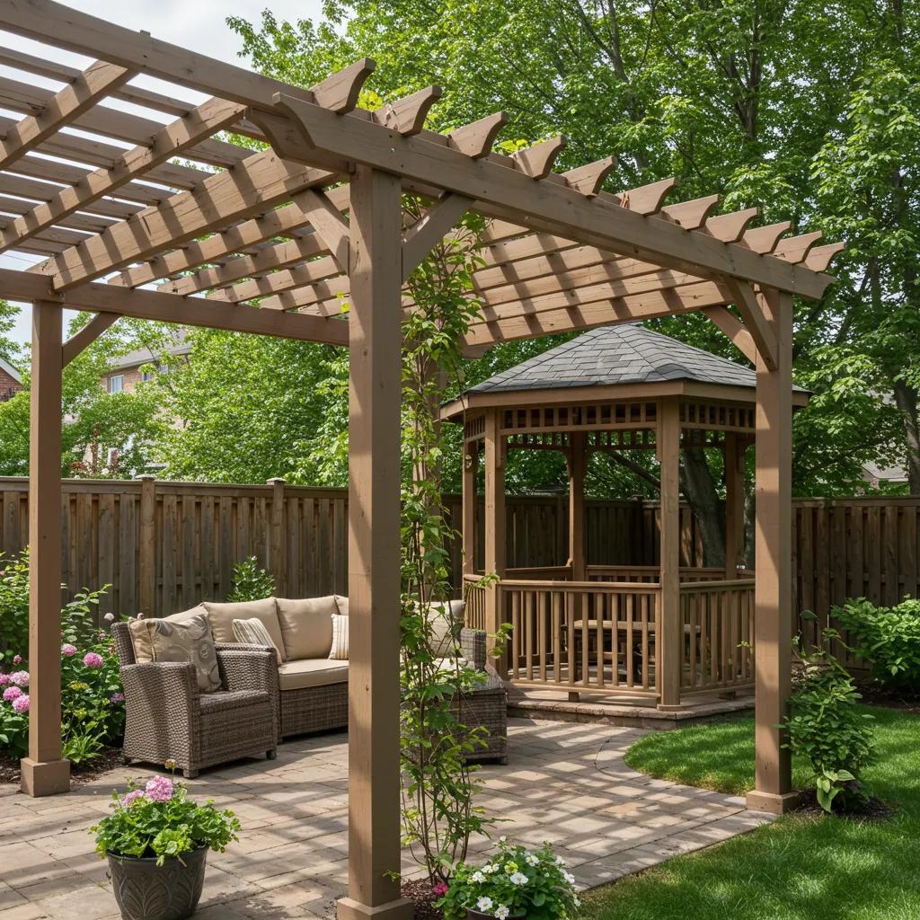 Elegant pergola and gazebo in Richmond Hill showcasing outdoor living beauty and functionality